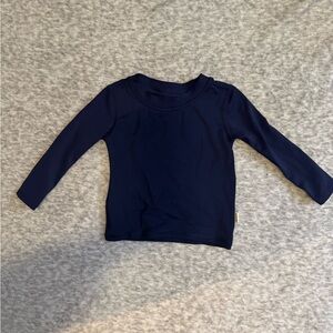 Quince Navy Blue Kids Long Sleeve Rash Guard Size 12-18 Months
